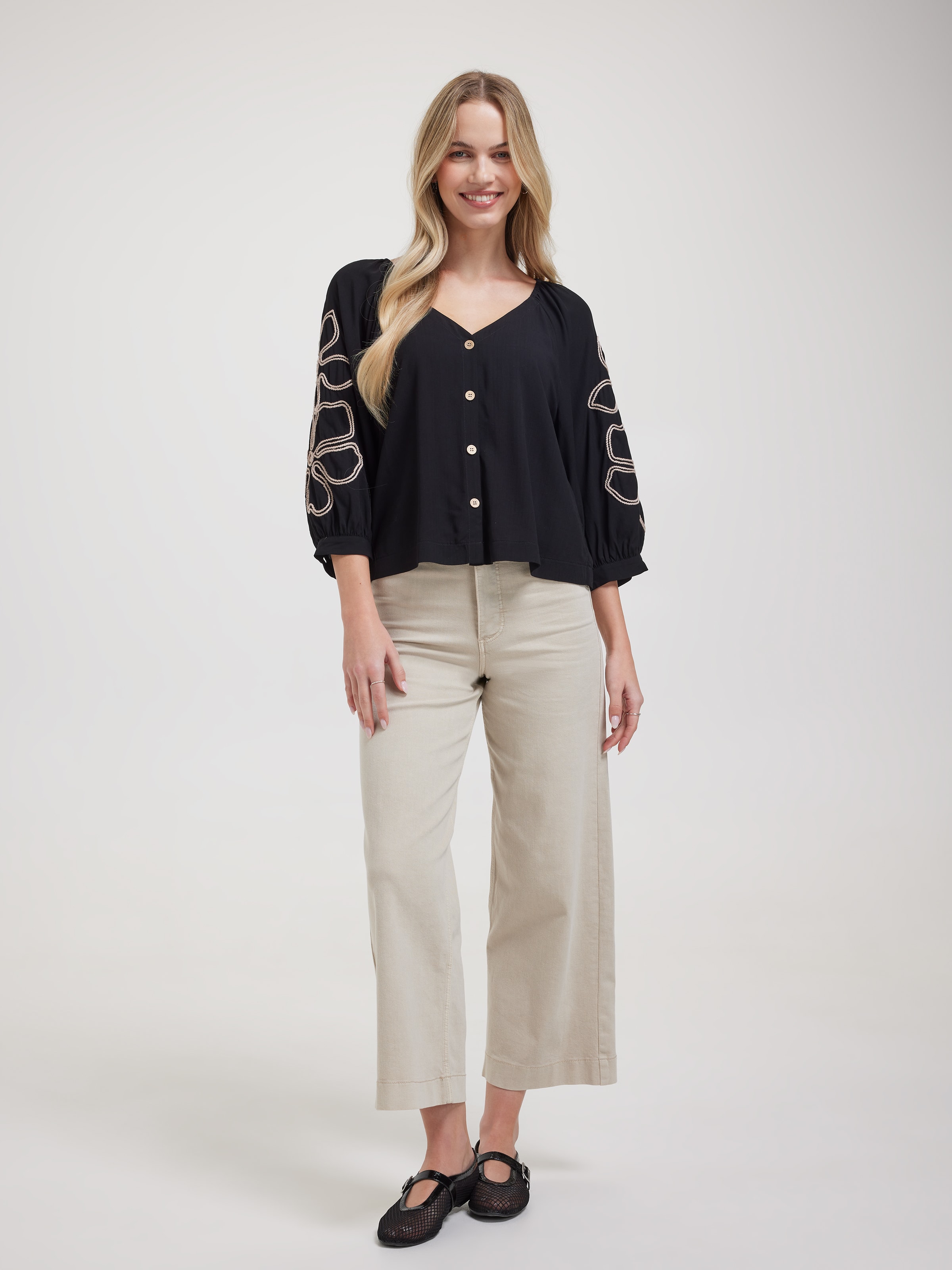 Ginny Button Front Blouse