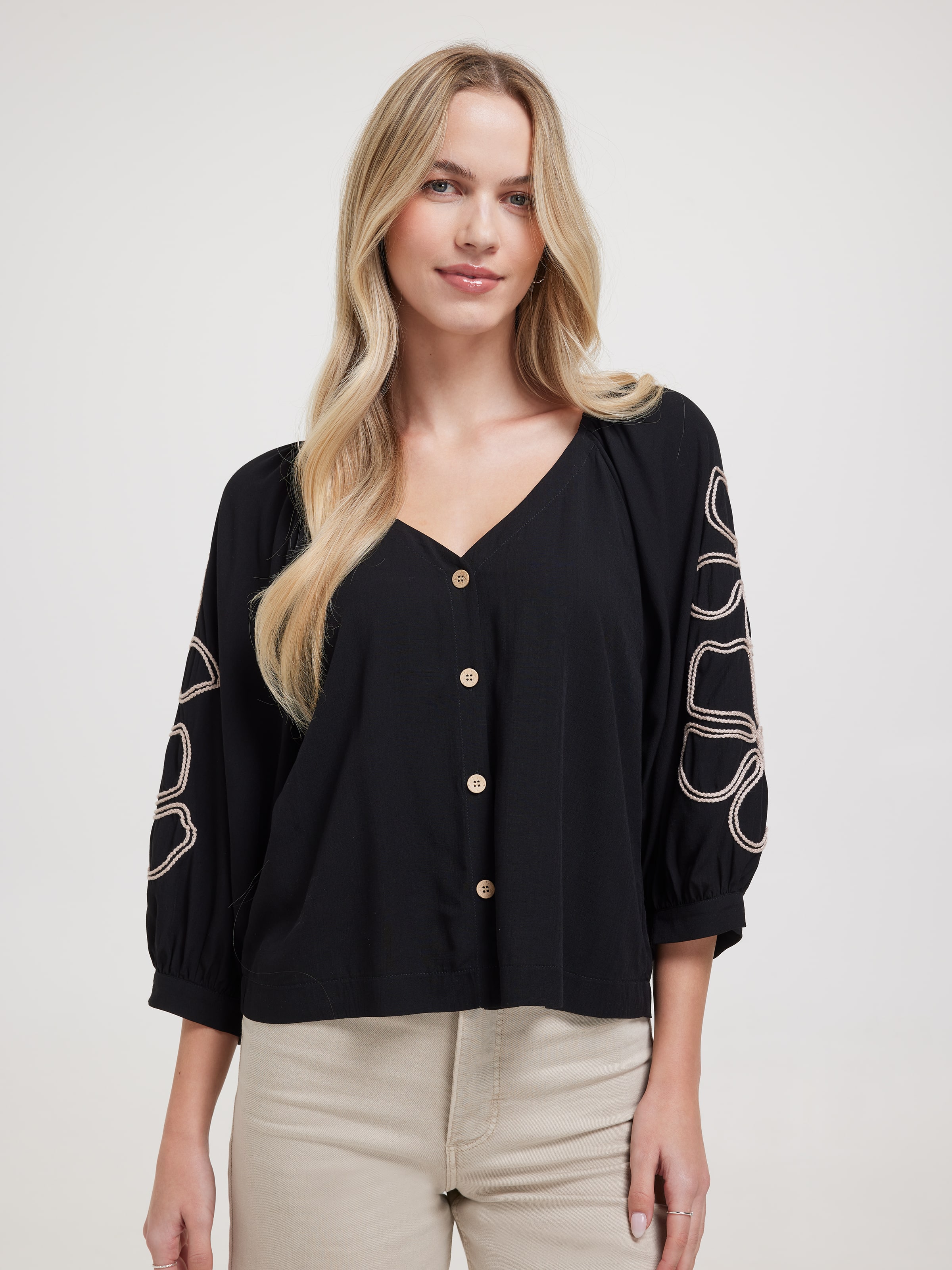 Ginny Button Front Blouse