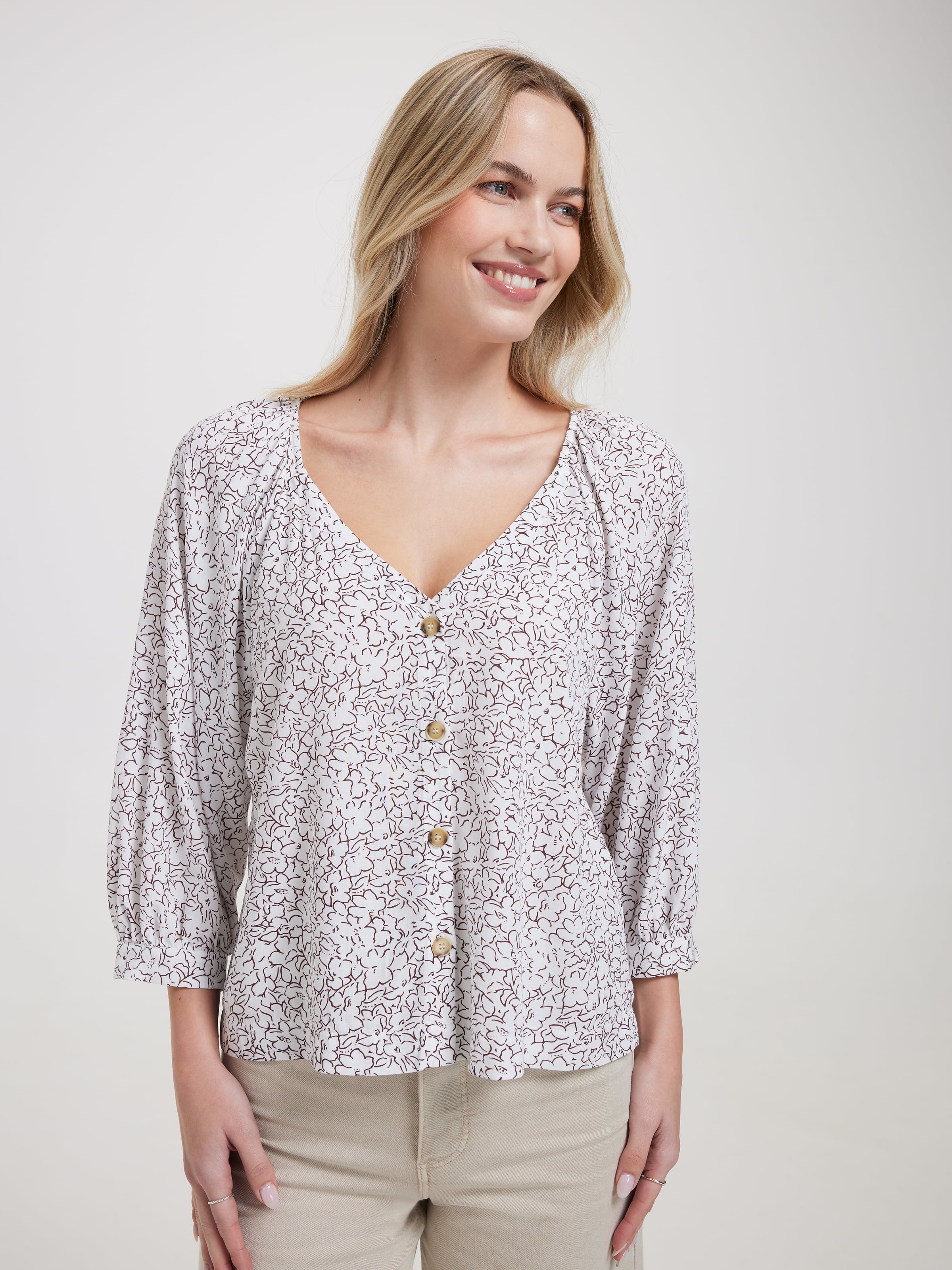 Ginny Button Front Blouse
