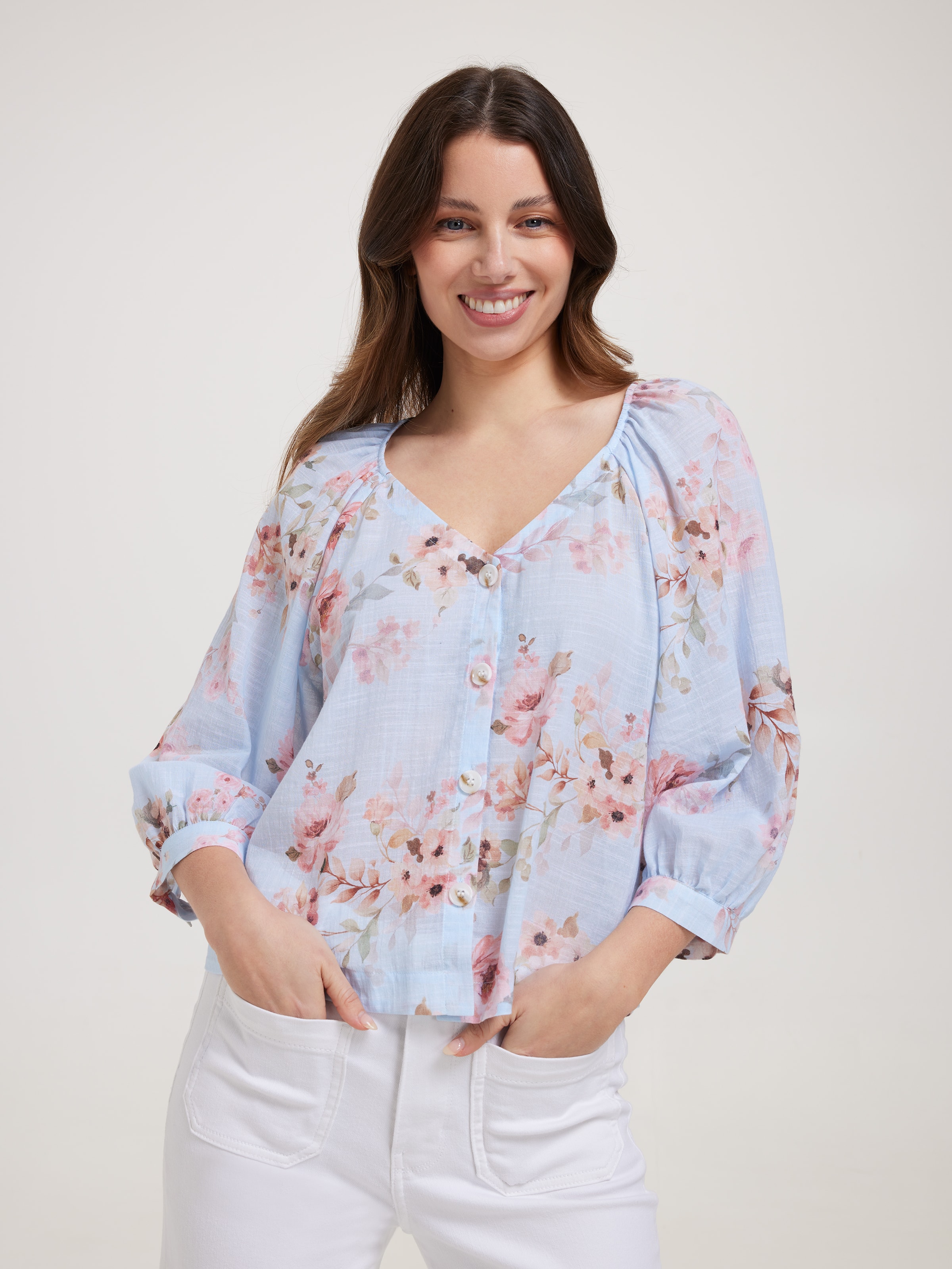 Ginny Button Front Blouse