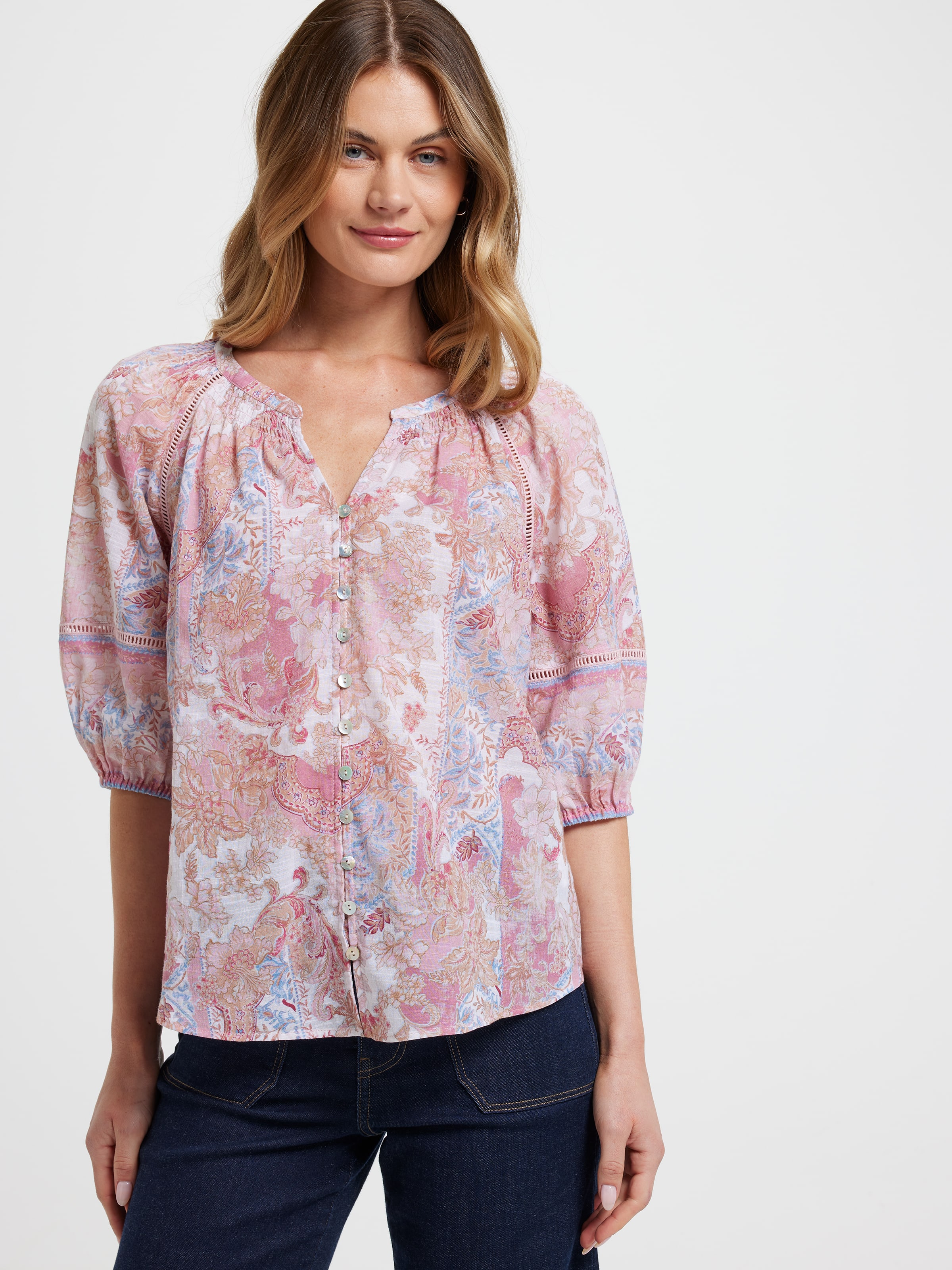 Celine  3/4 Sleeve Blouse