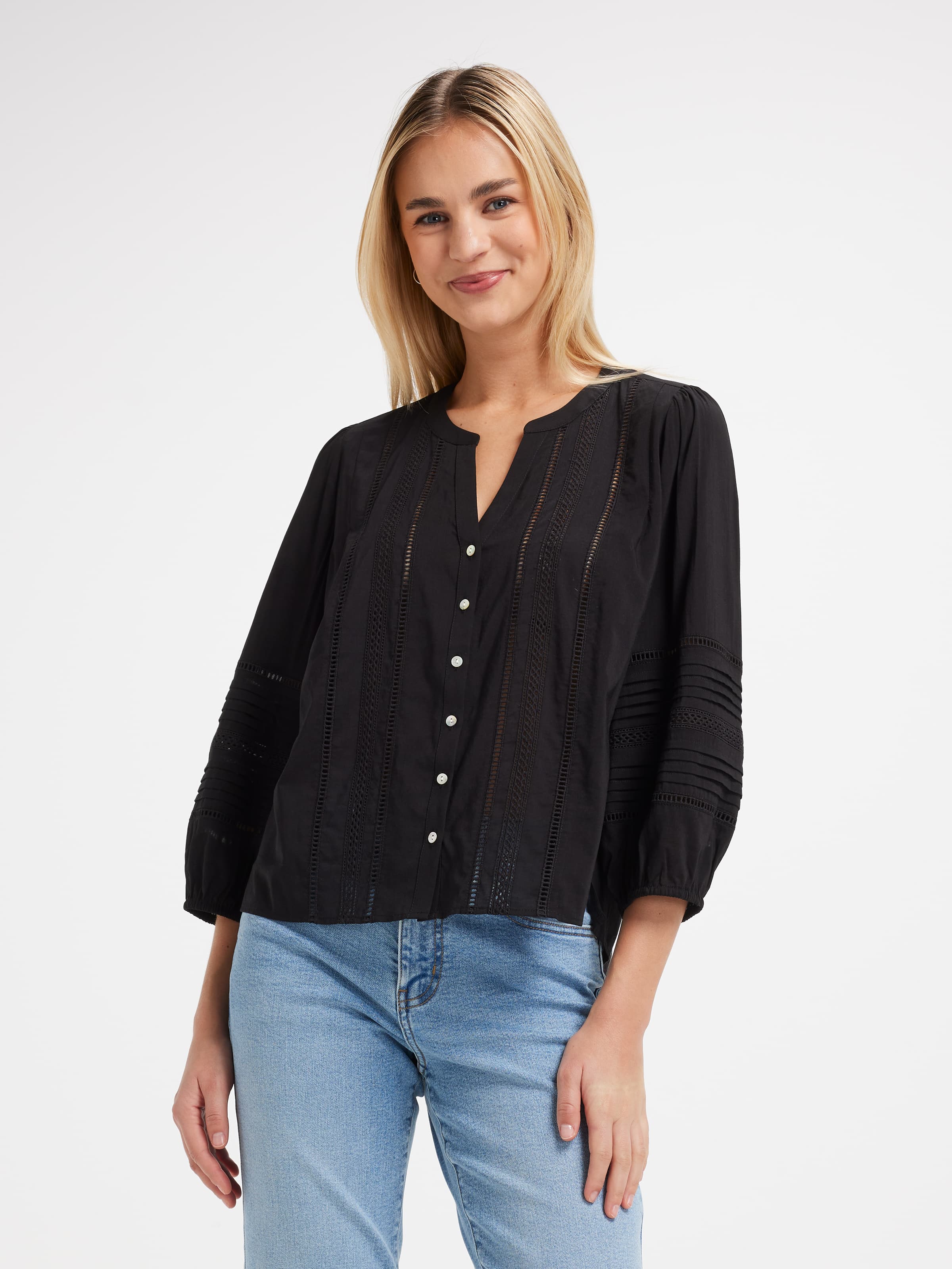 Dallas Lace Trim Top