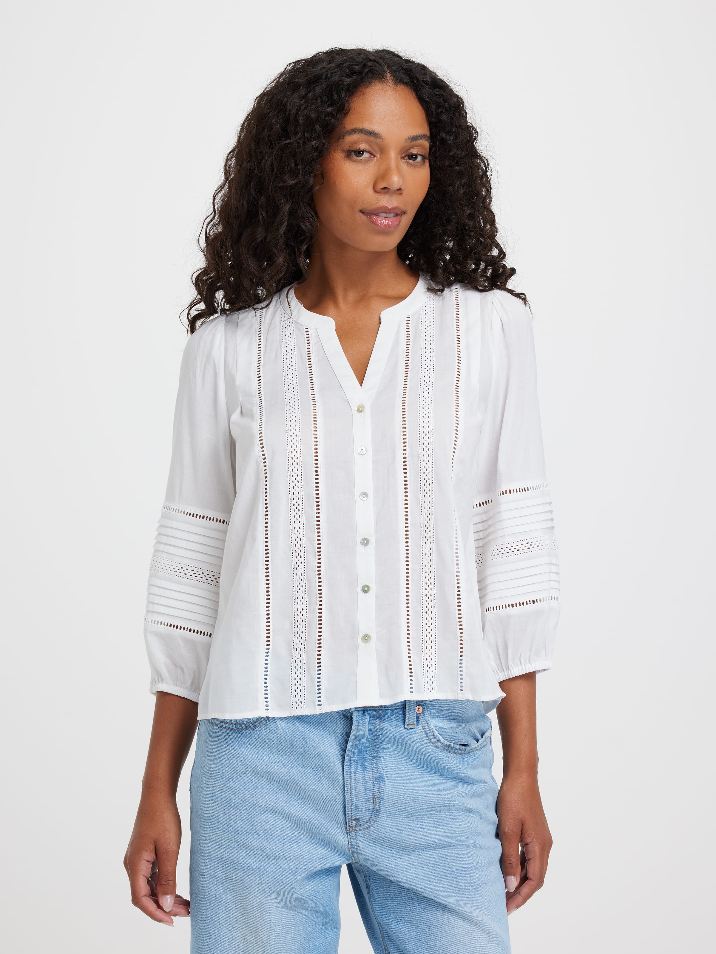 Dallas Lace Trim Top