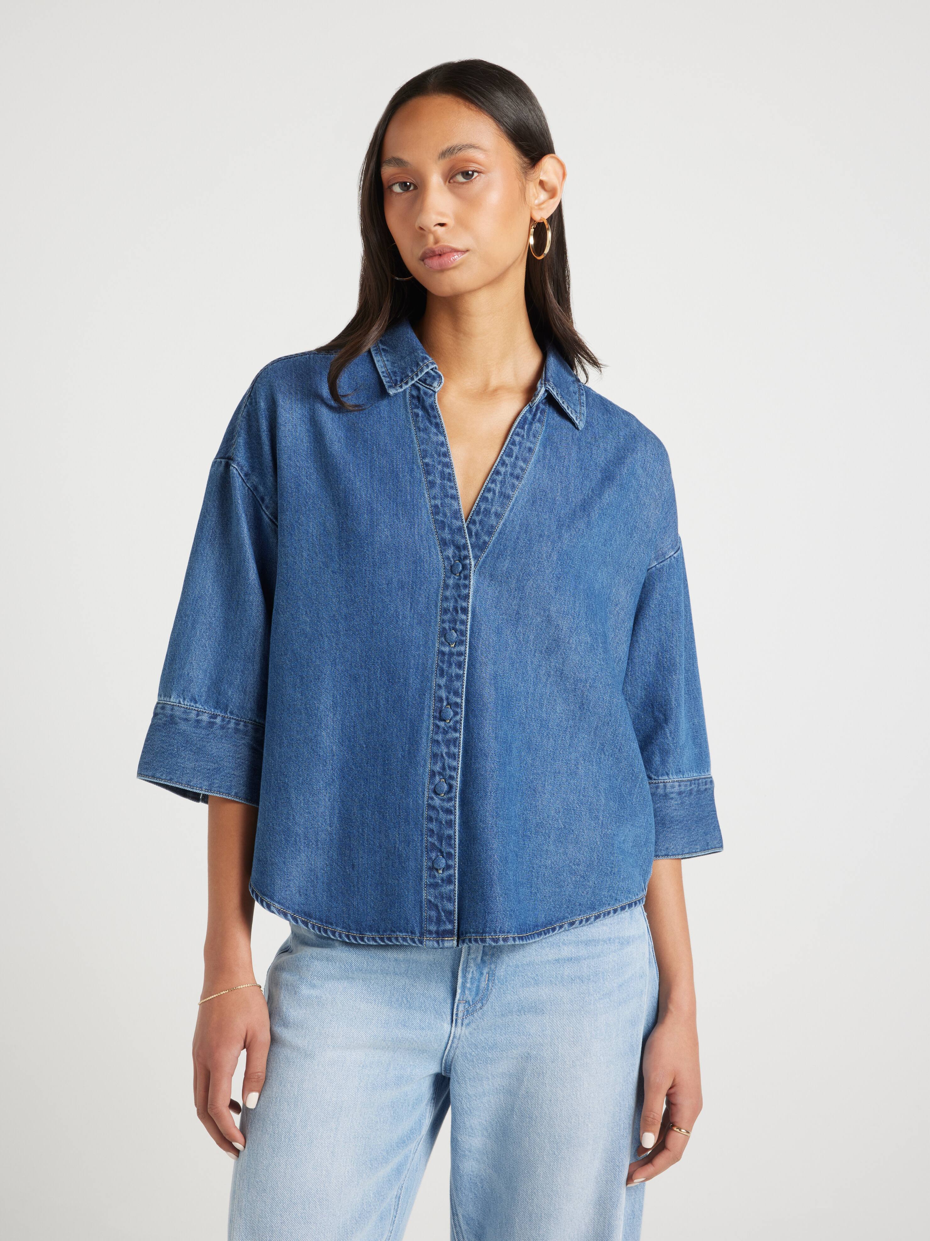 Hampton 3/4 Denim Sleeve Shirt