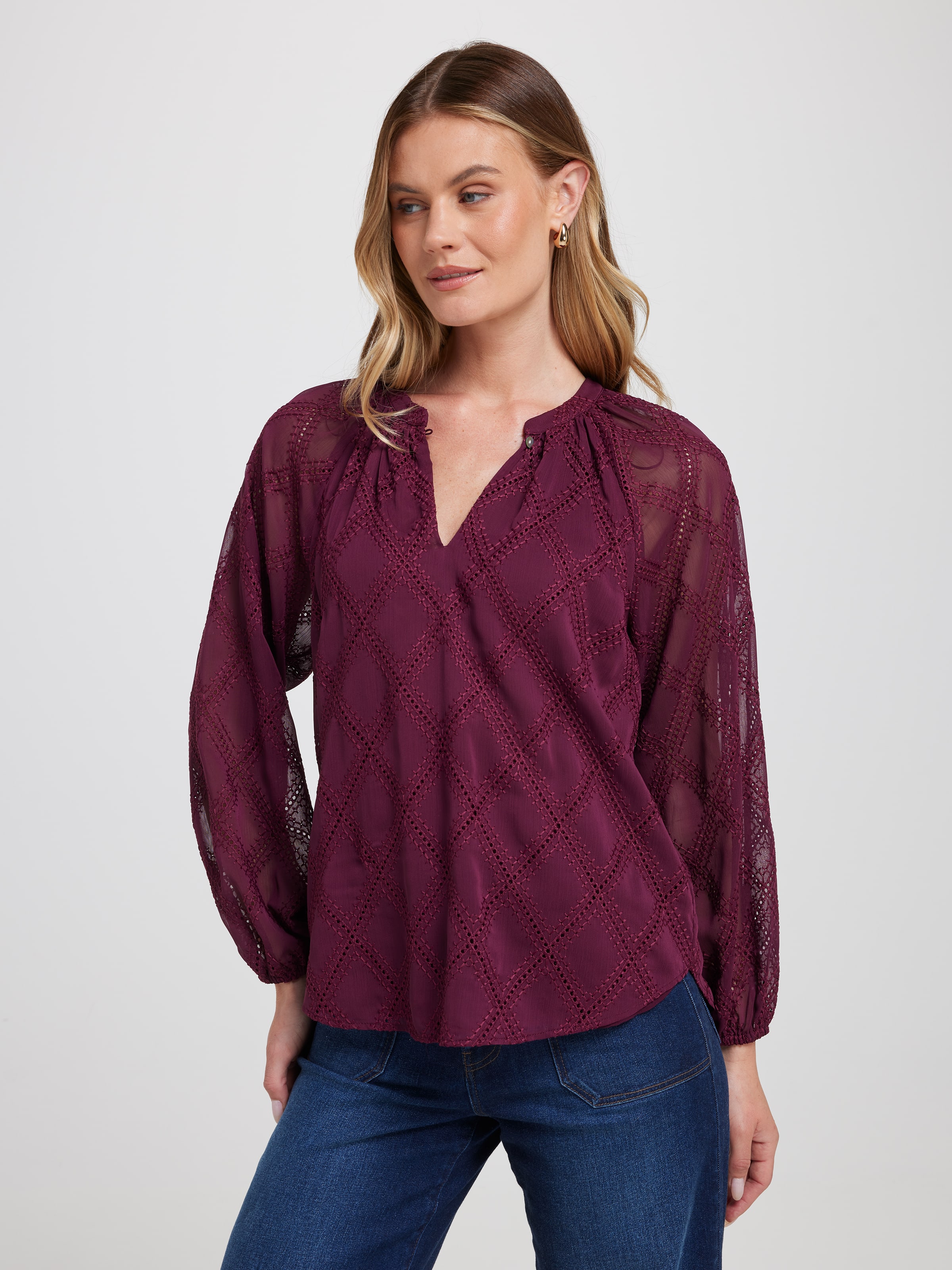 Violet Soft Volume Blouse