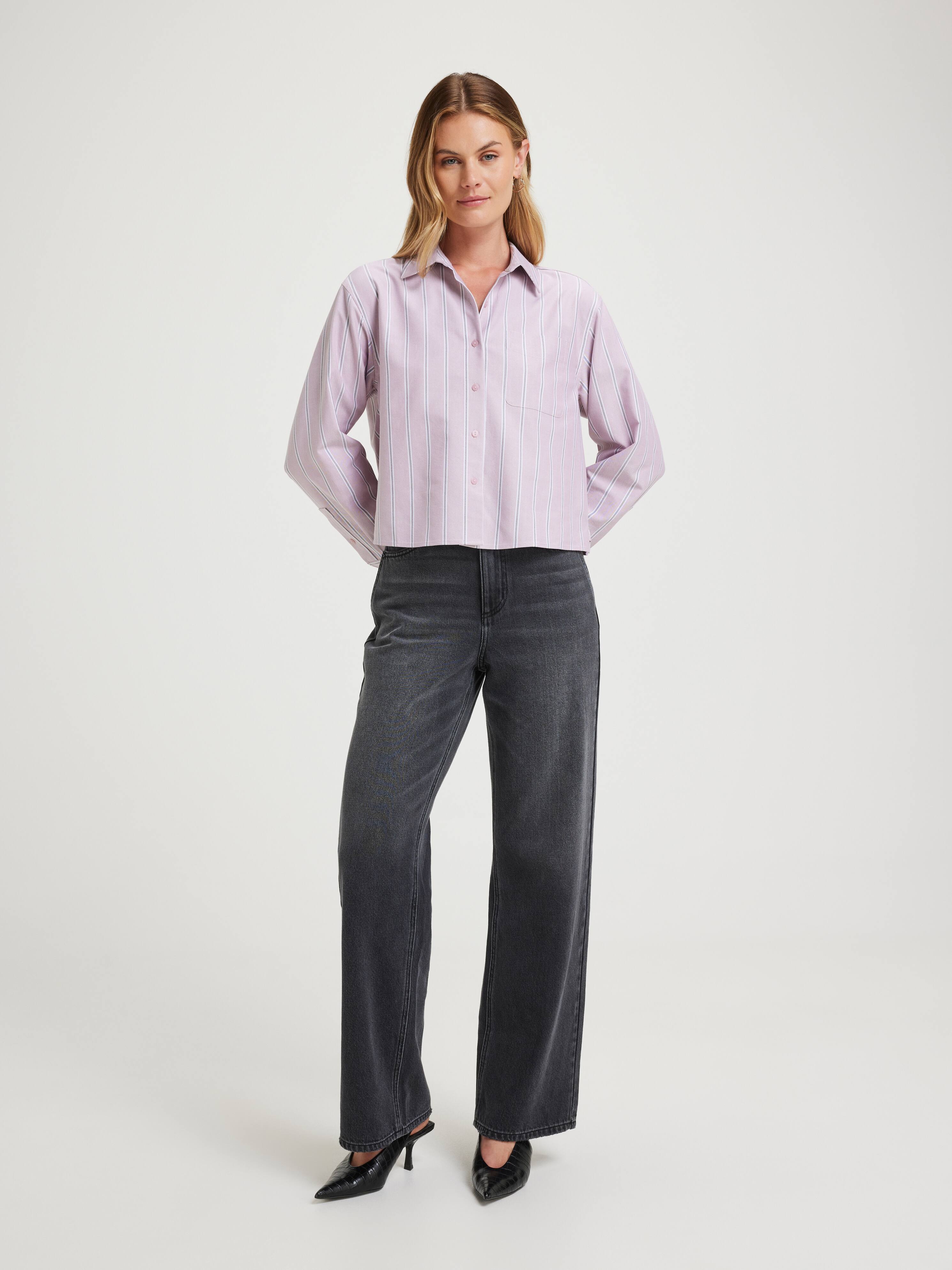 Brandi Cropped Oxford Shirt