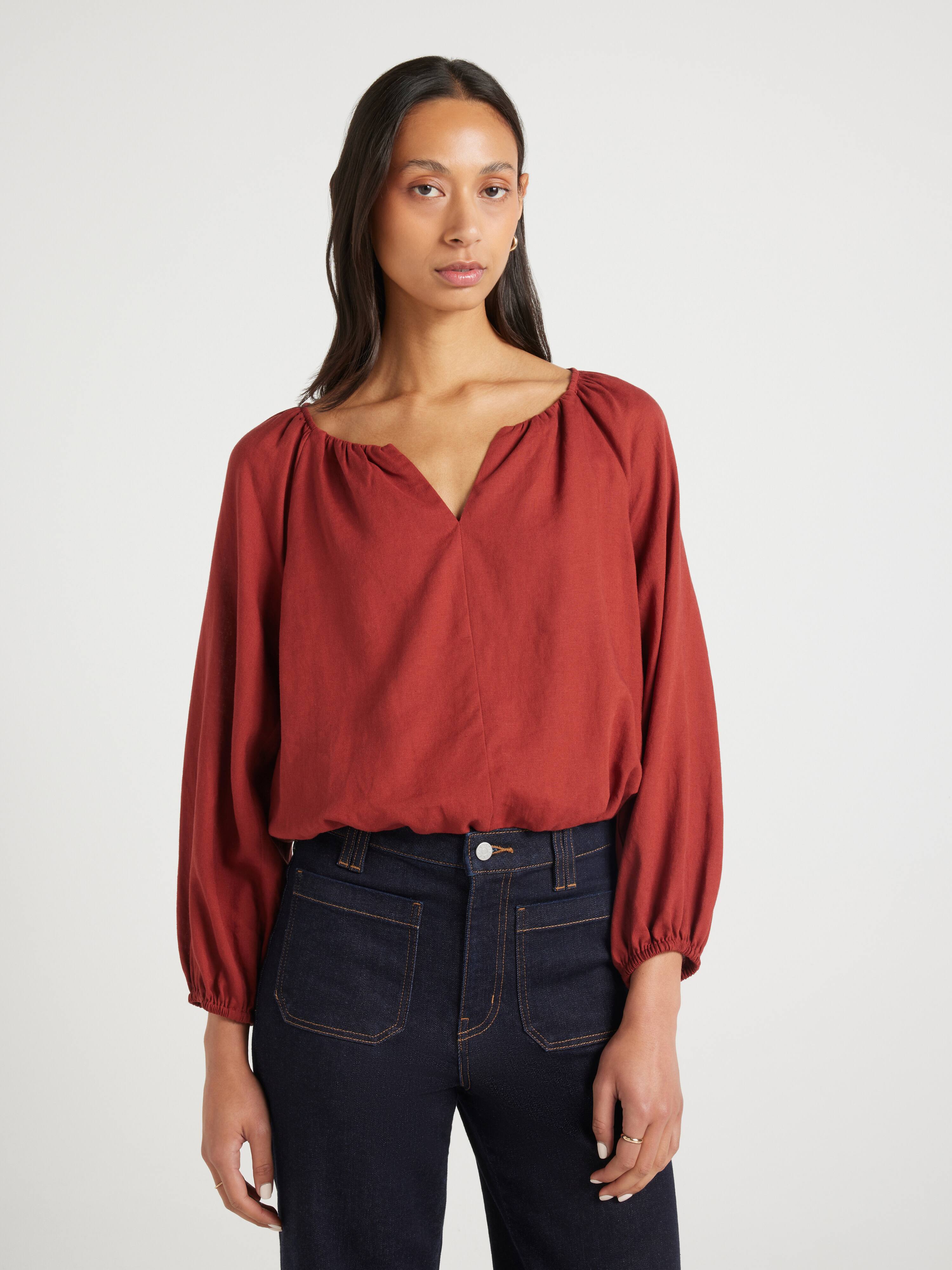 Binny Bubble Hem Blouse