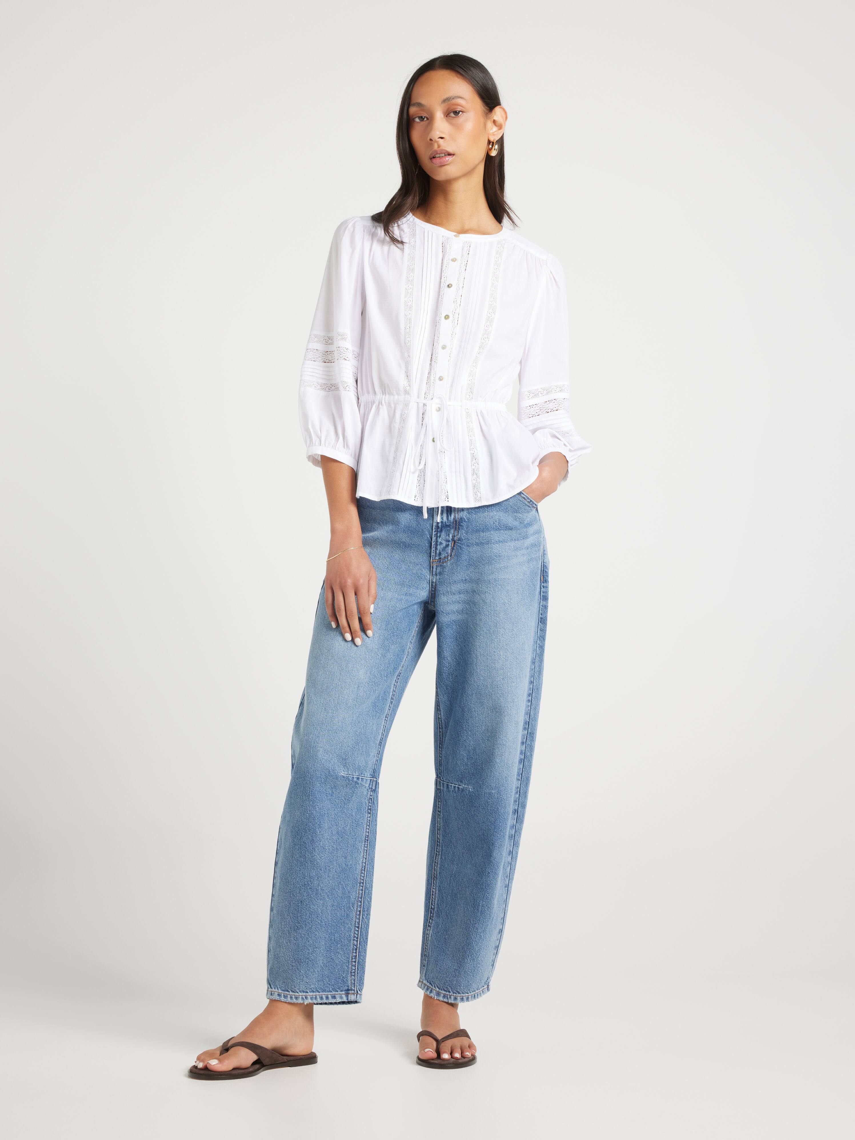 Scout 3/4 Lace Insert Blouse