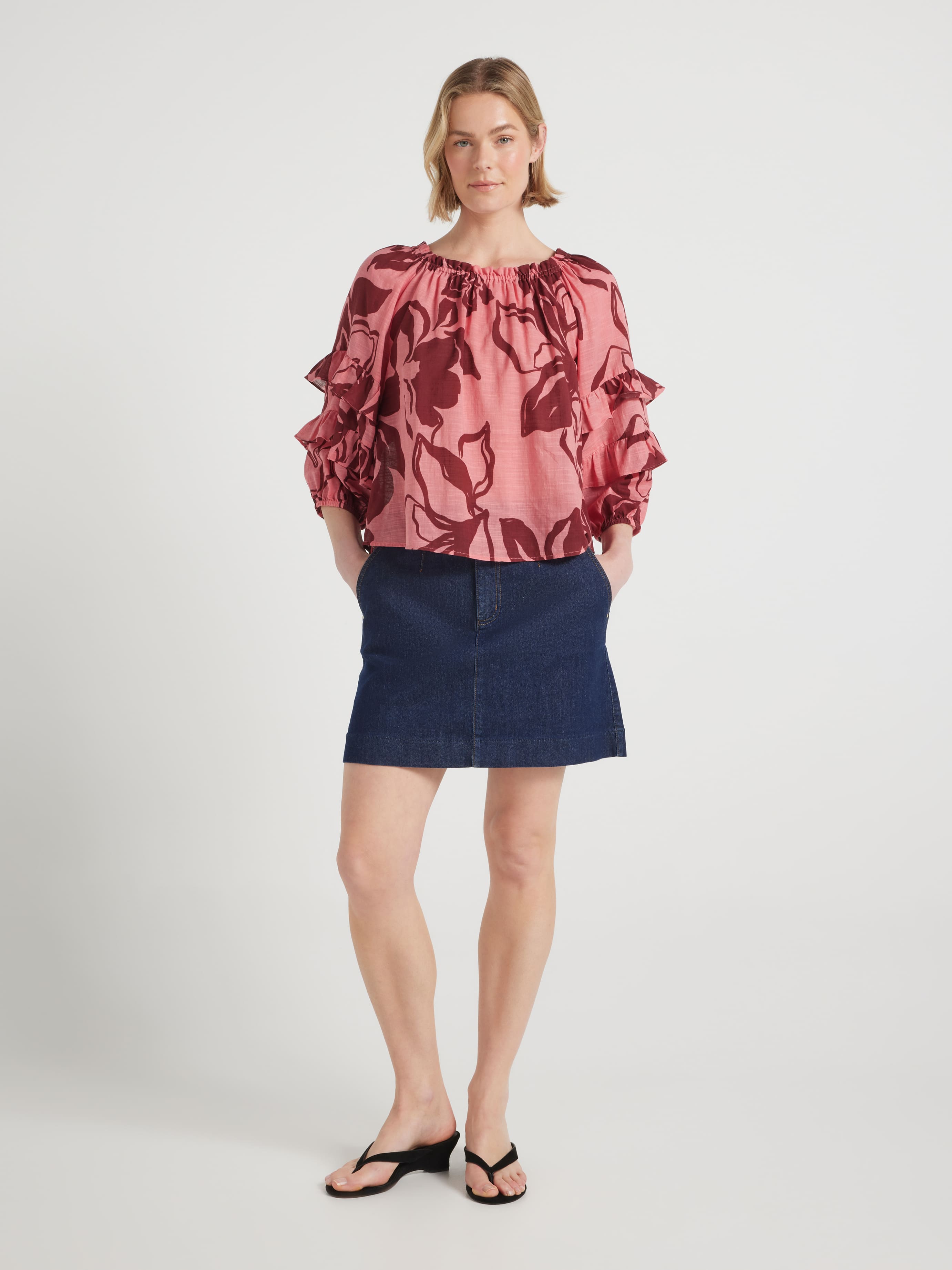 Madeleine Frill Sleeve Blouse