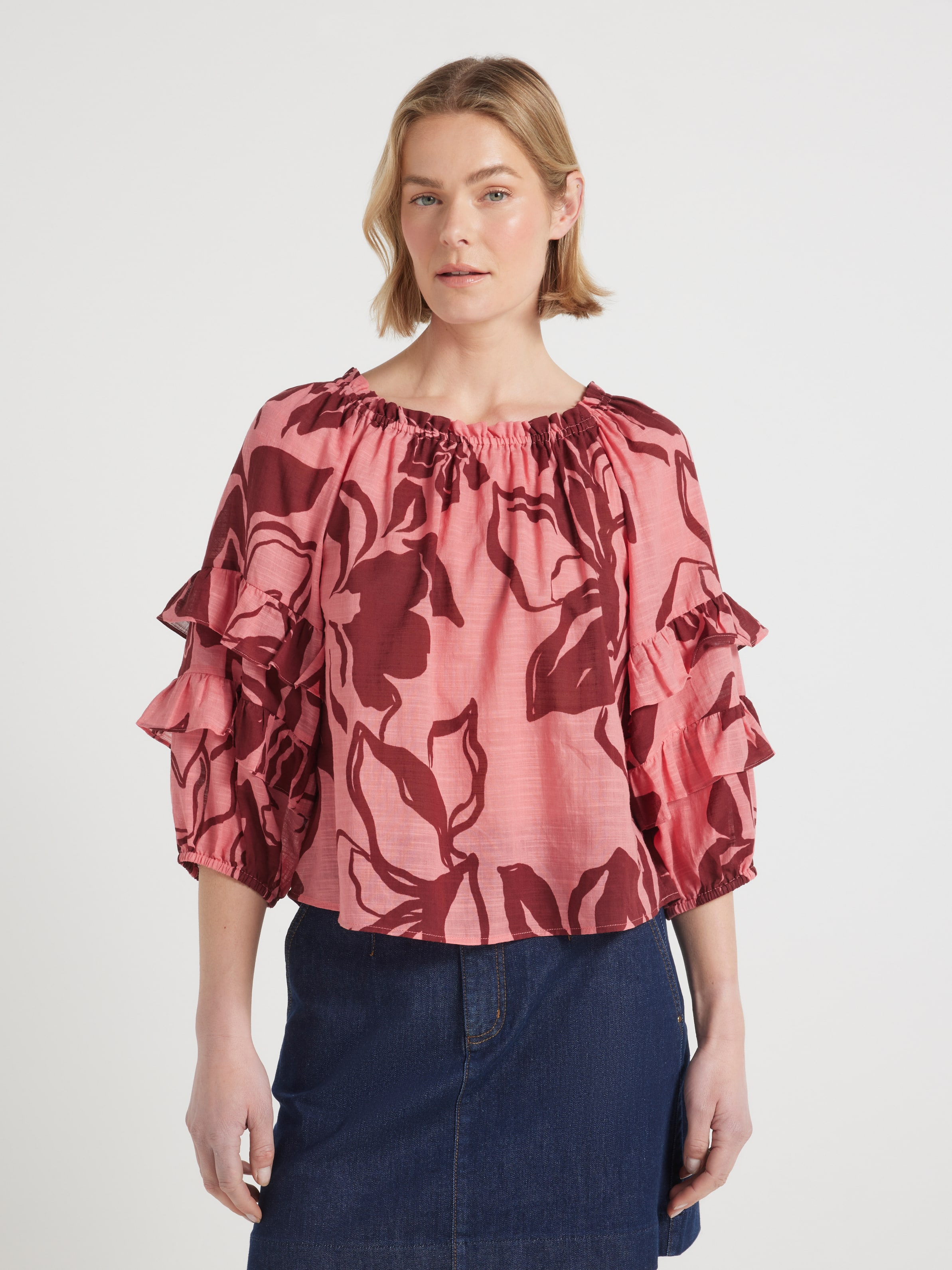 Madeleine Frill Sleeve Blouse