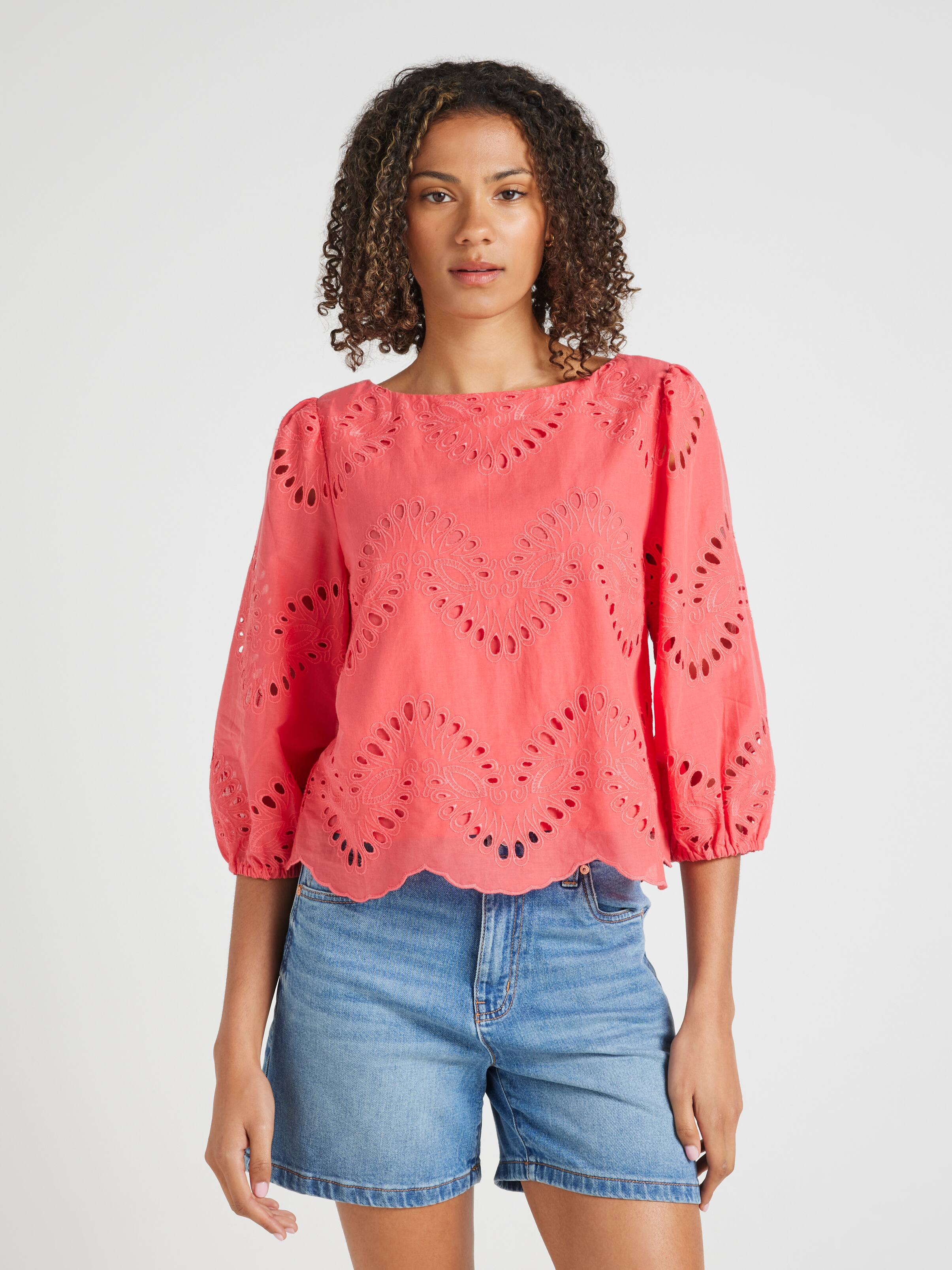 Summer 3/4 Sleeve Lace Blouse