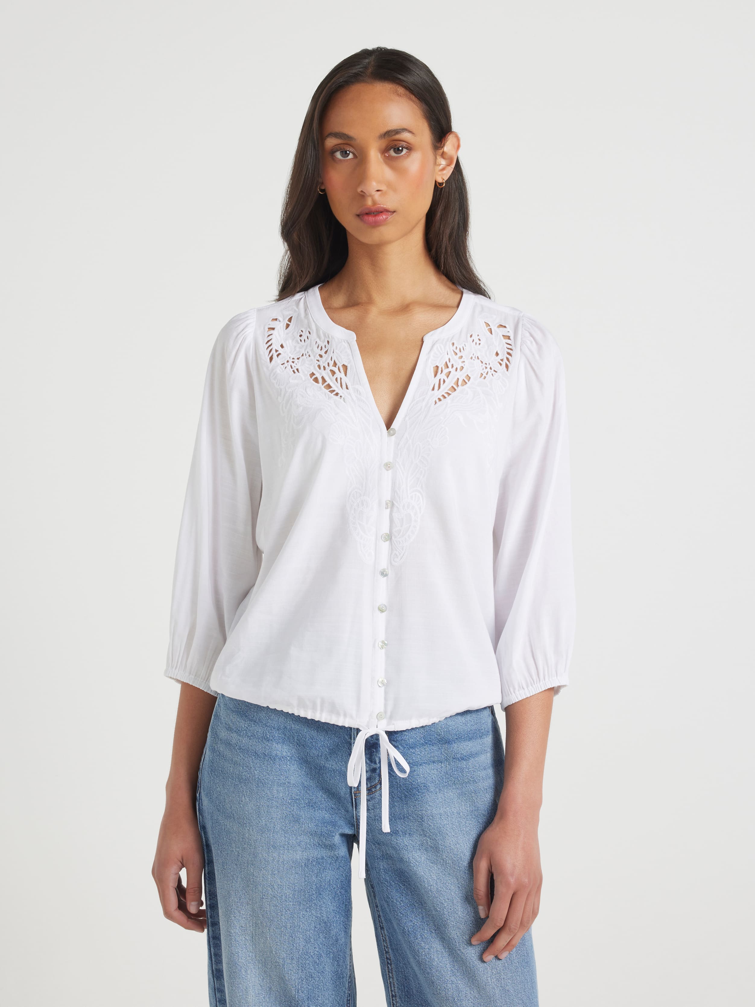 Clauda Bubble Hem Top