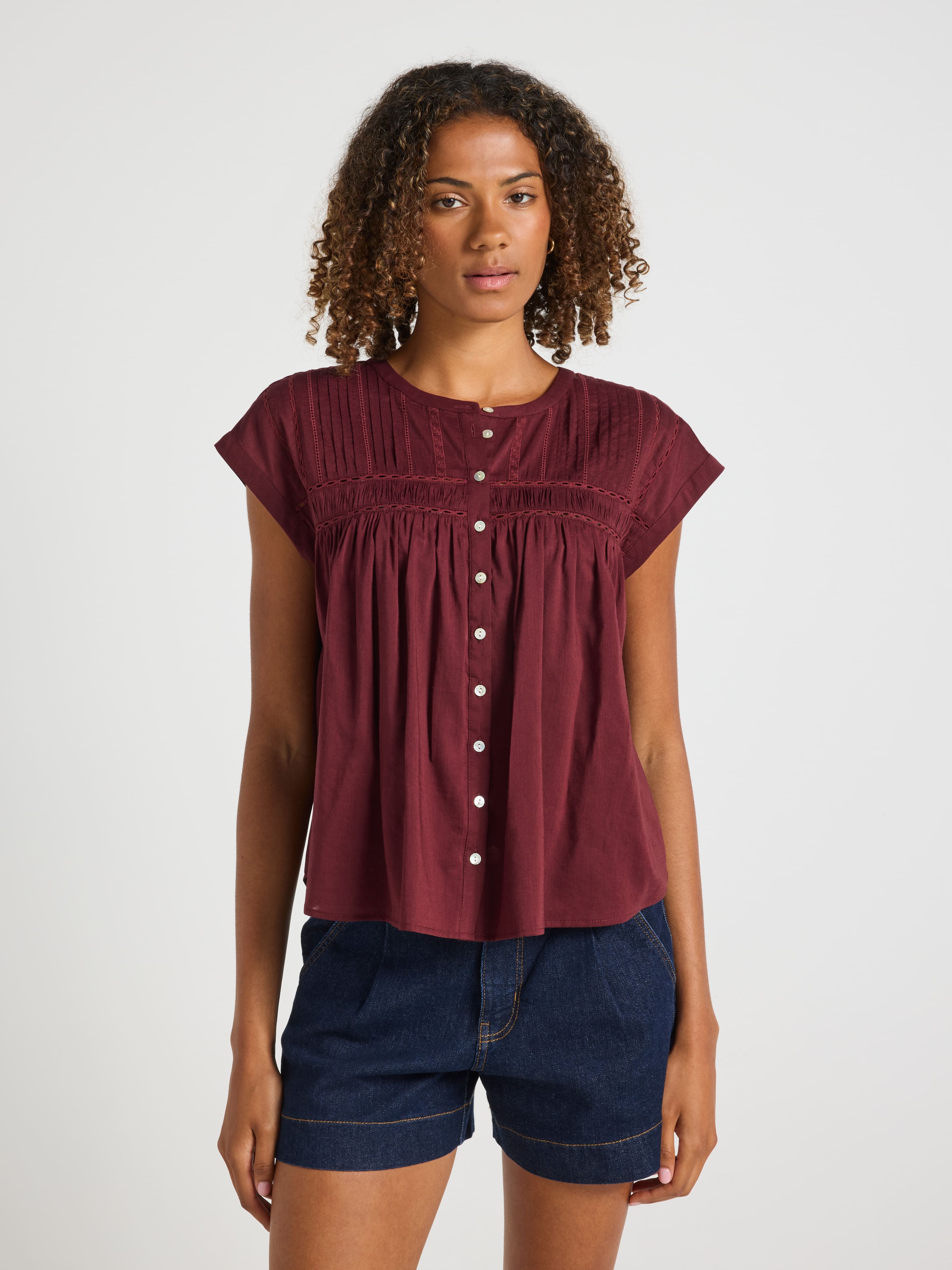 Corinne Lace Insert Top