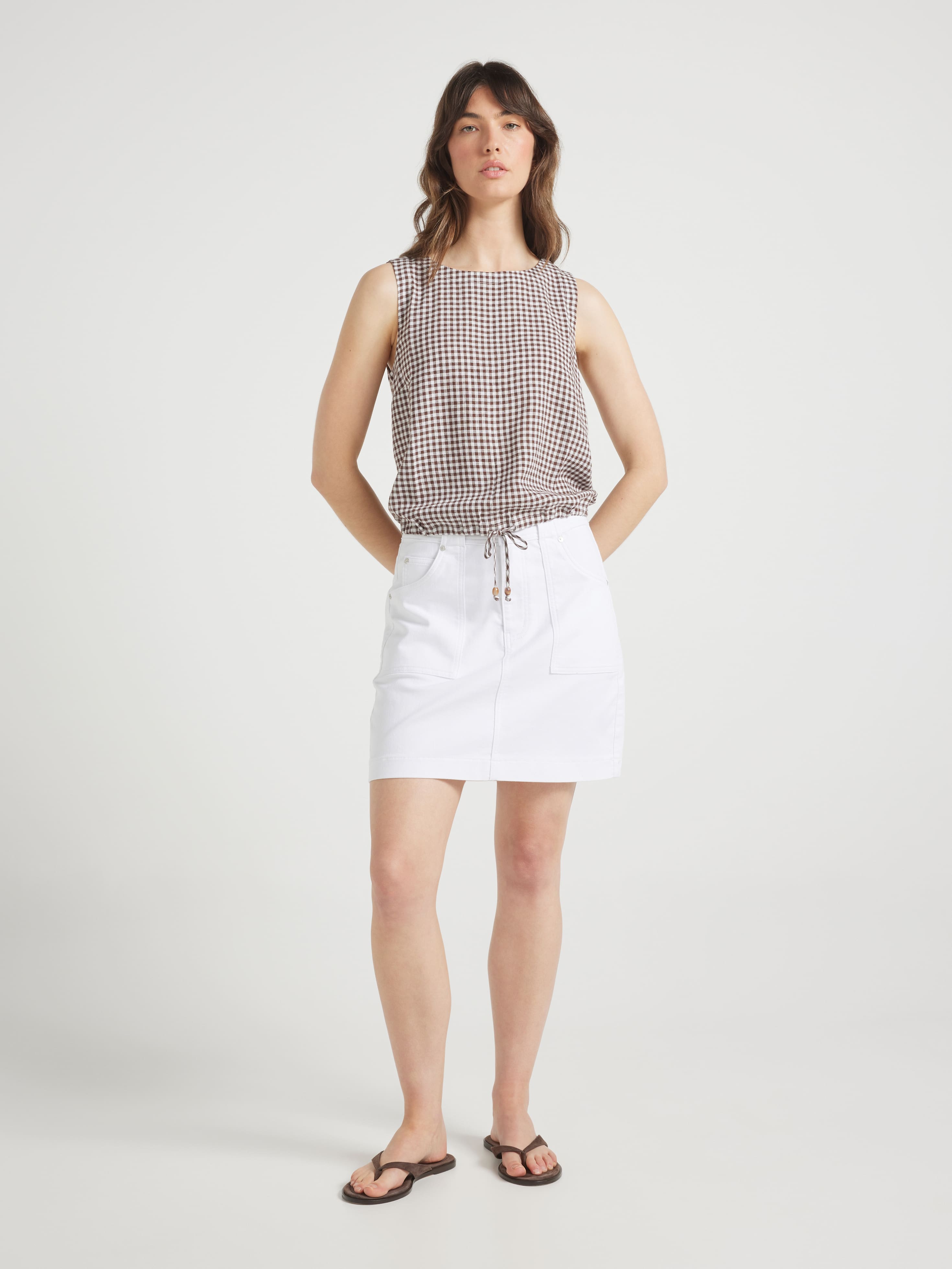 Becca Shirred Tank