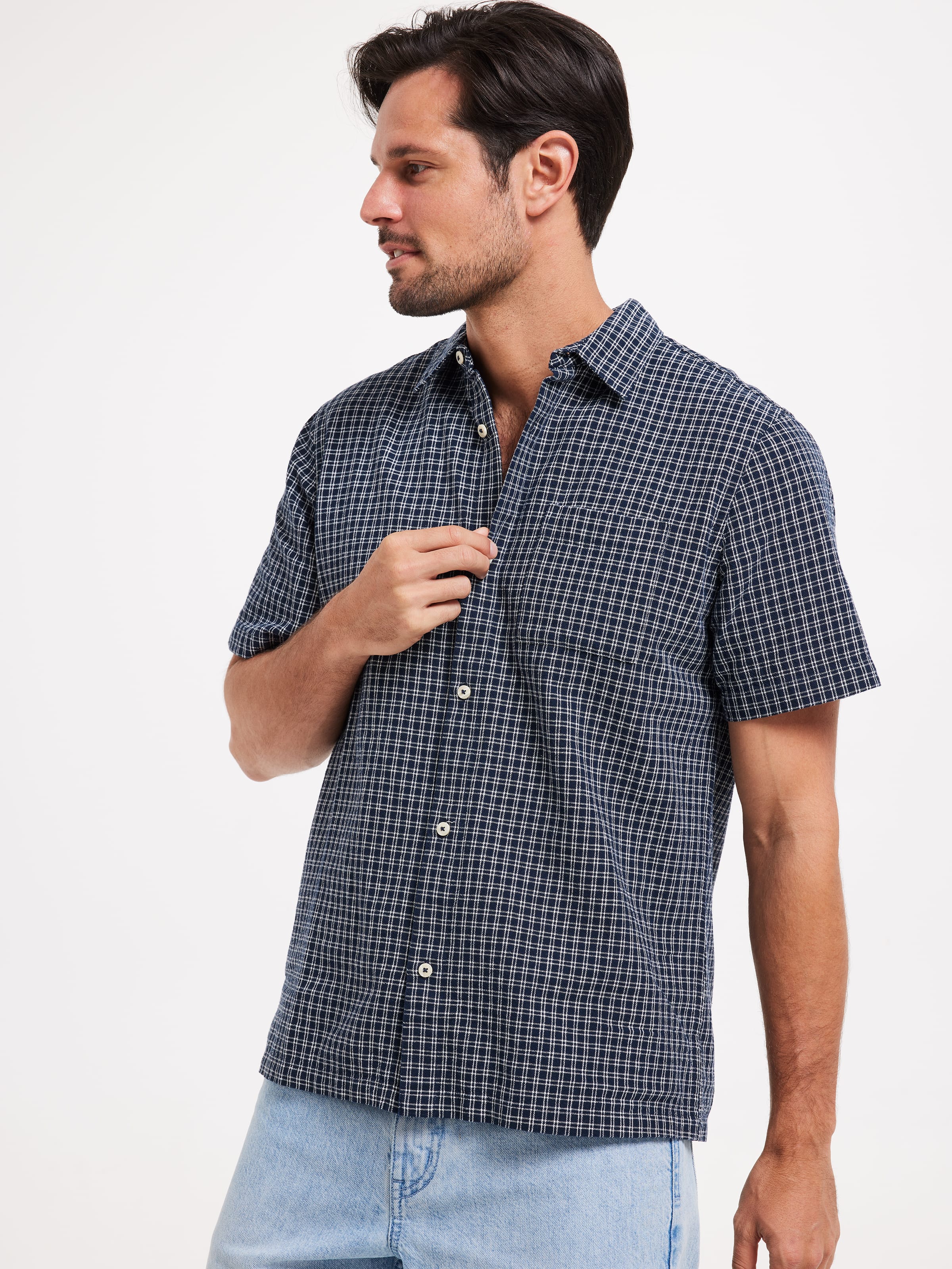 Textured Check Shirt