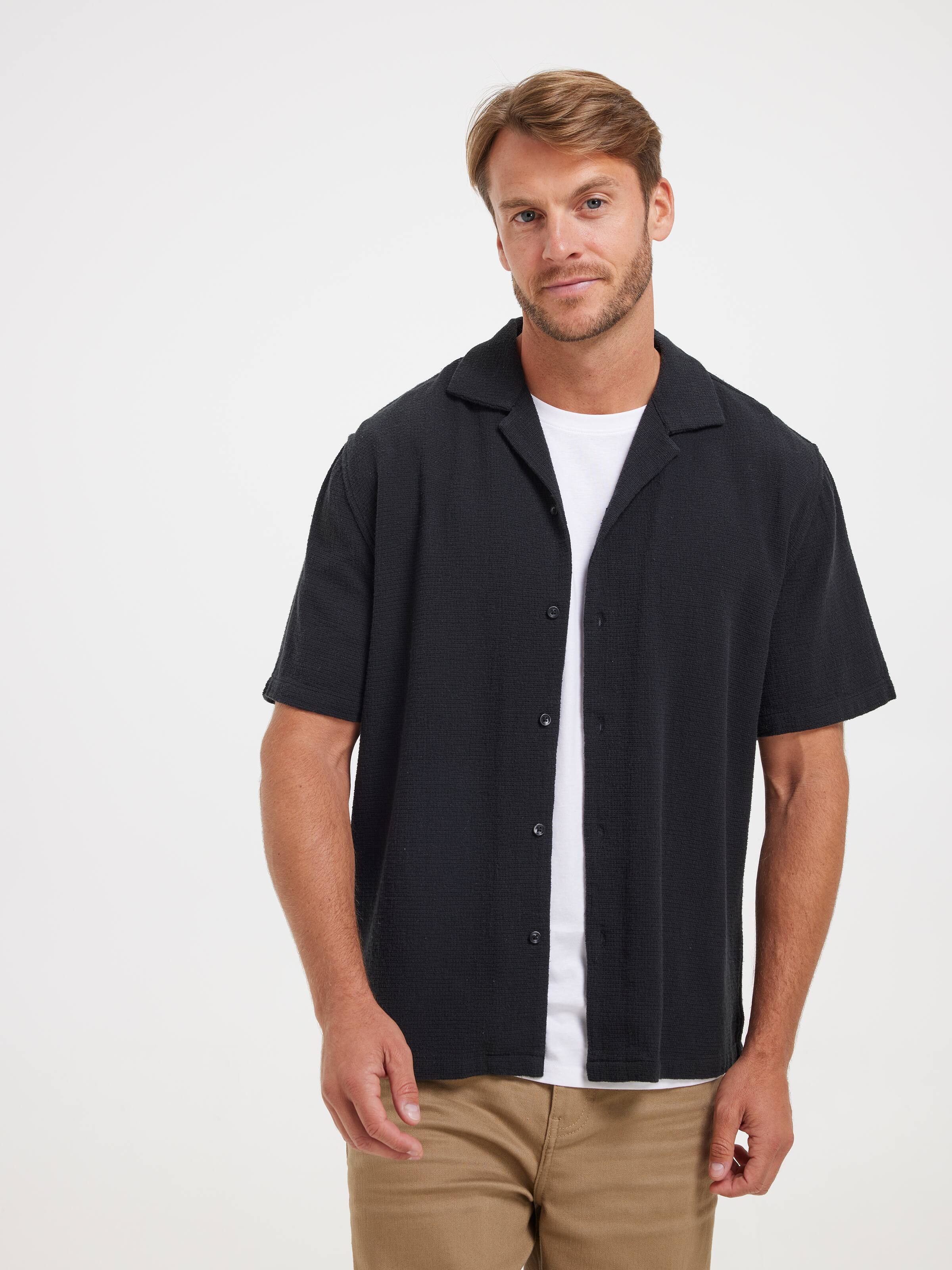 Short Sleeve Relaxed Texture Shirt