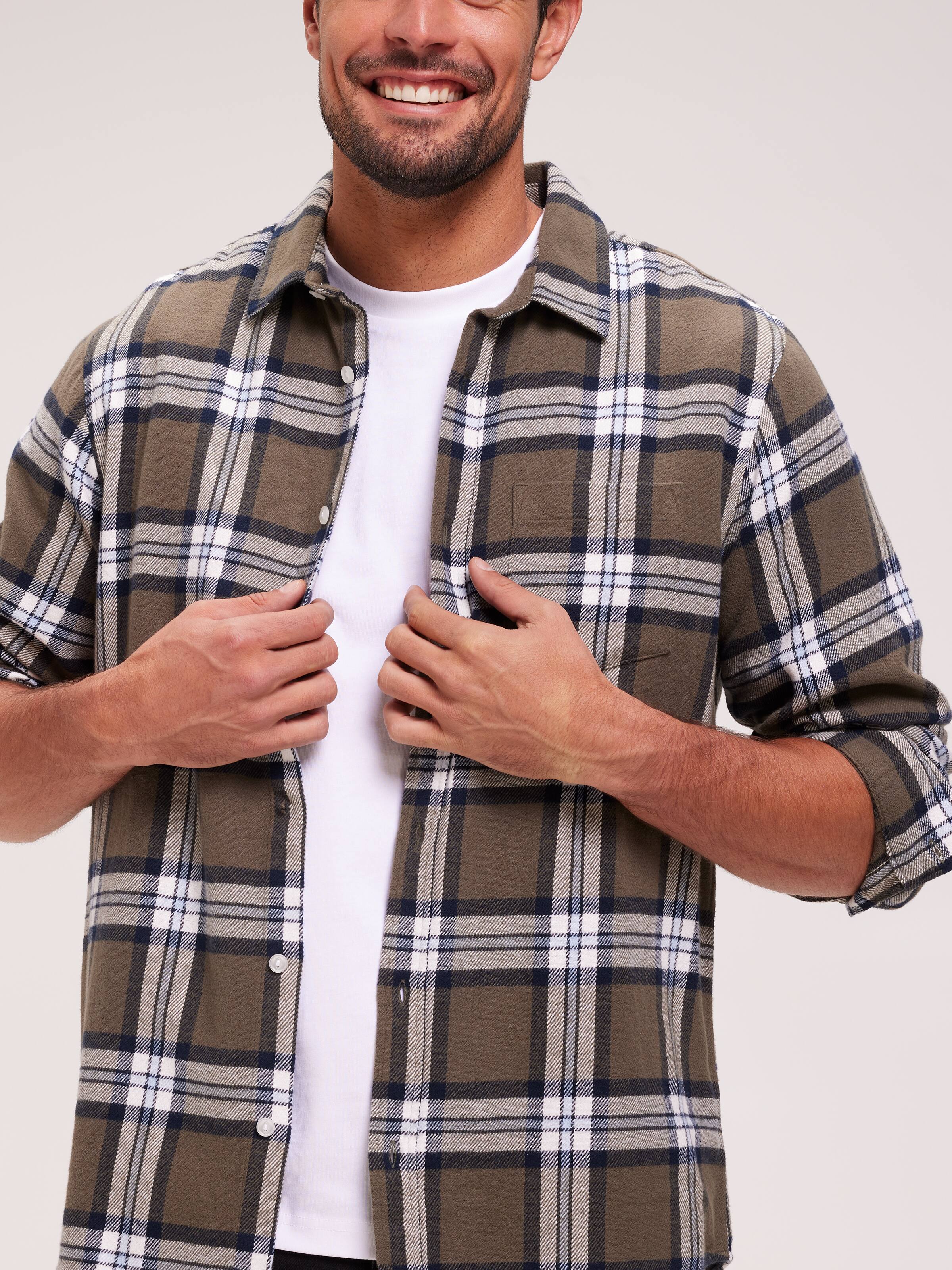 Long Sleeve Flannel Check Shirt