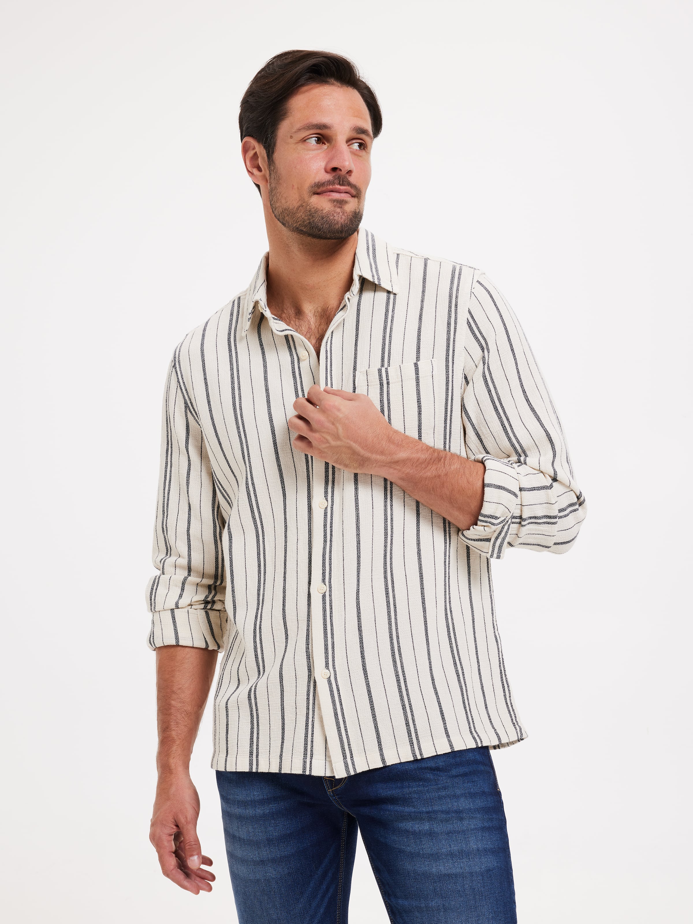 Textured Stripe Shirt