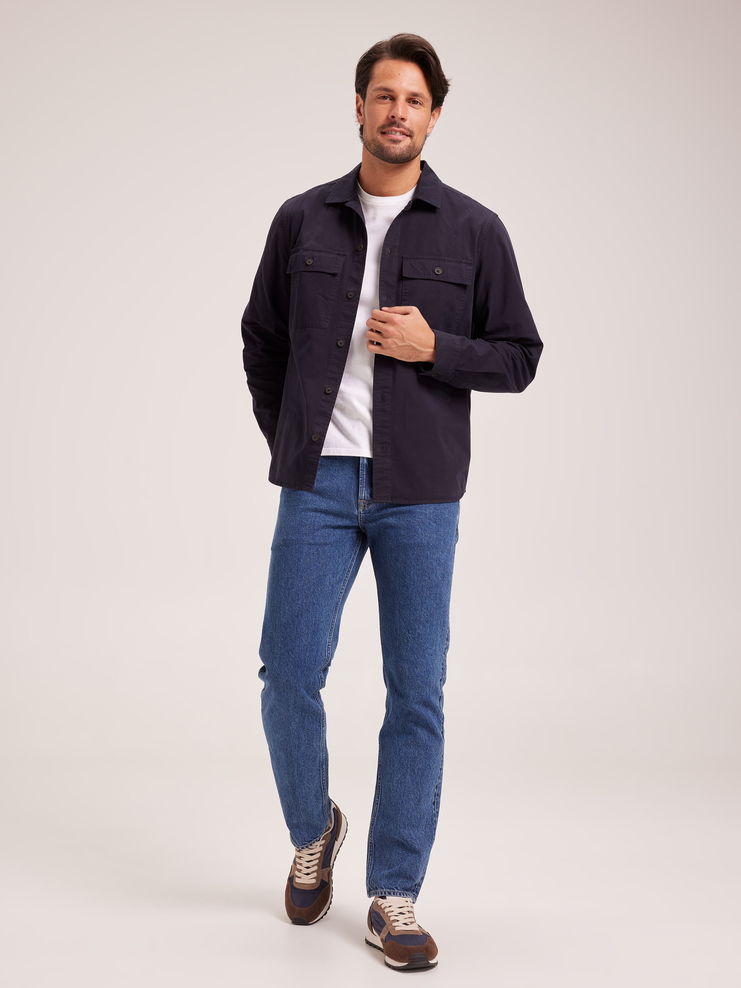 Long Sleeve Twill Overshirt