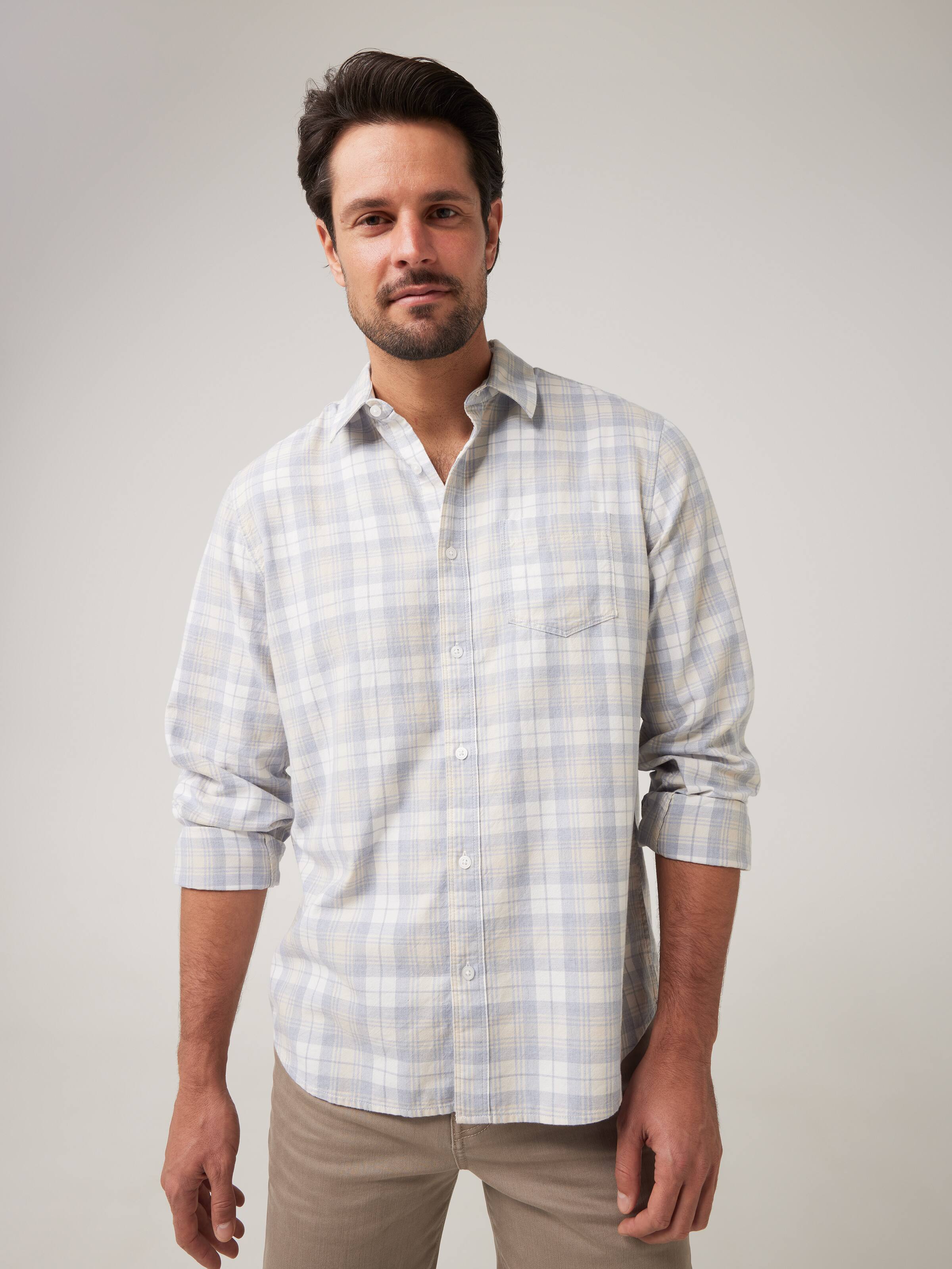 Long Sleeve Cotton Check Shirt