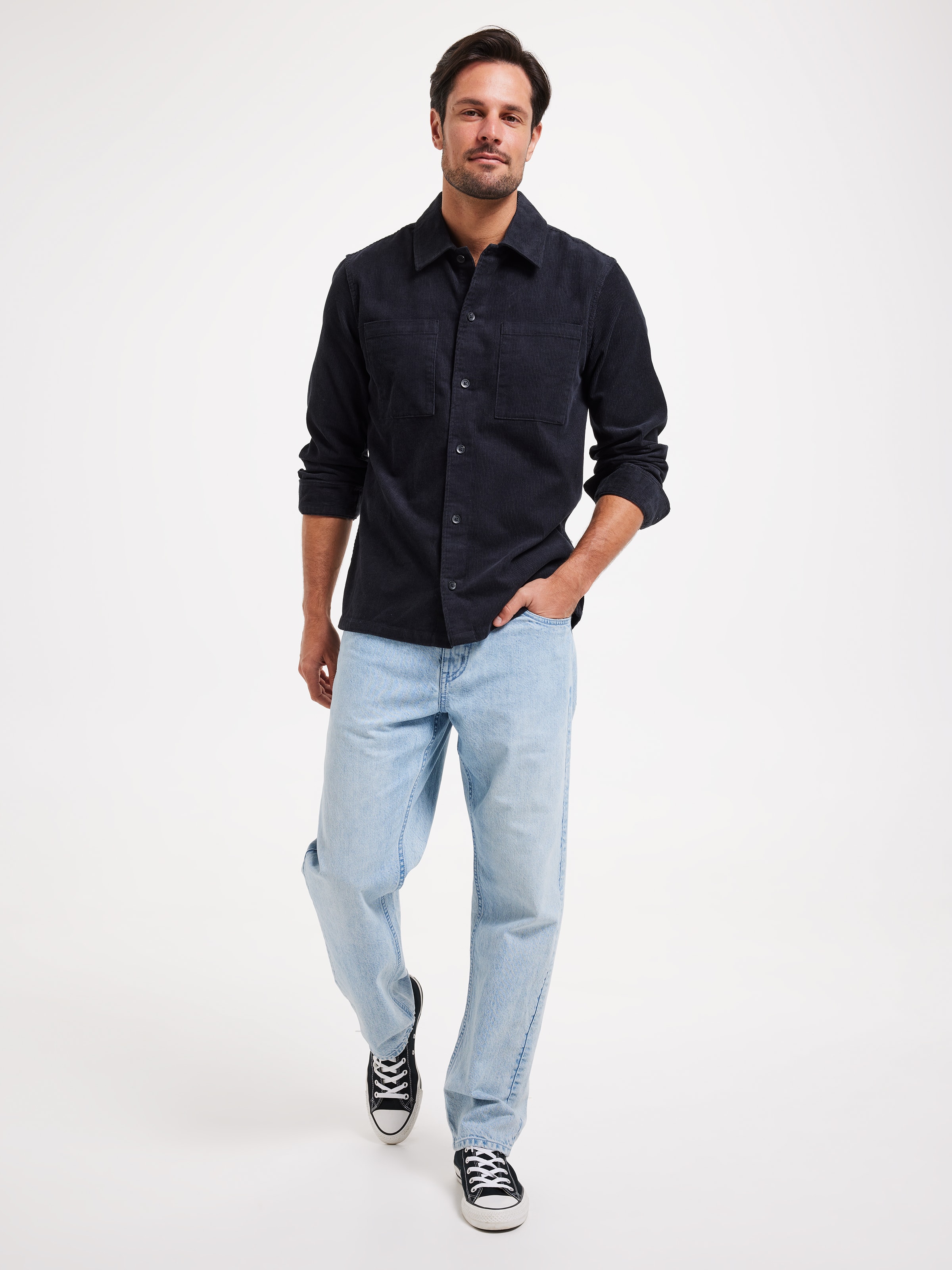 Long Sleeve Cord Overshirt