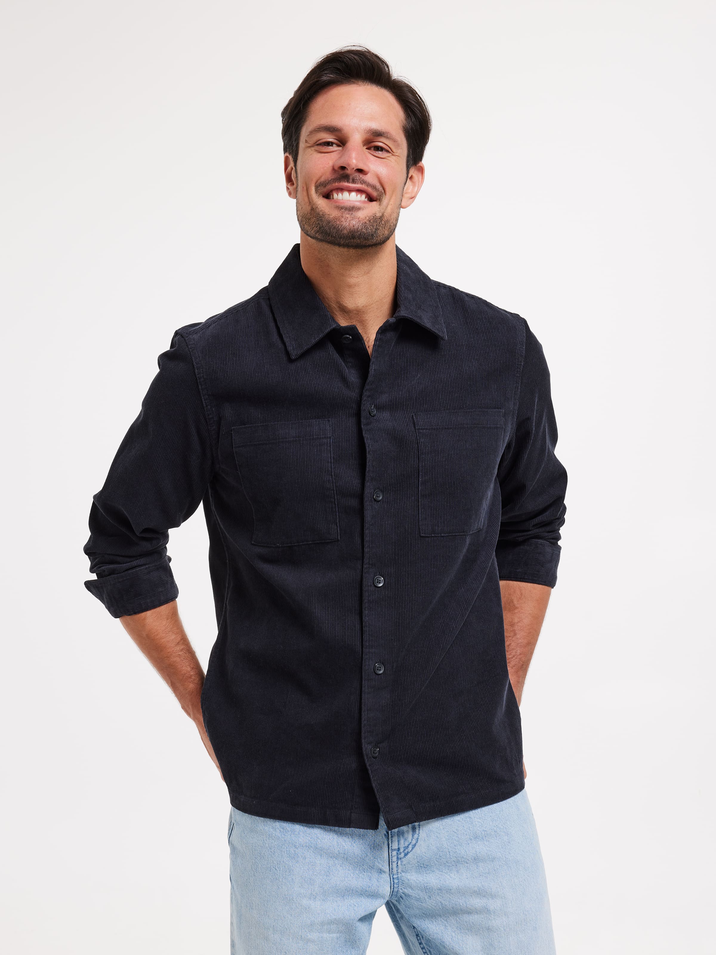 Long Sleeve Cord Overshirt