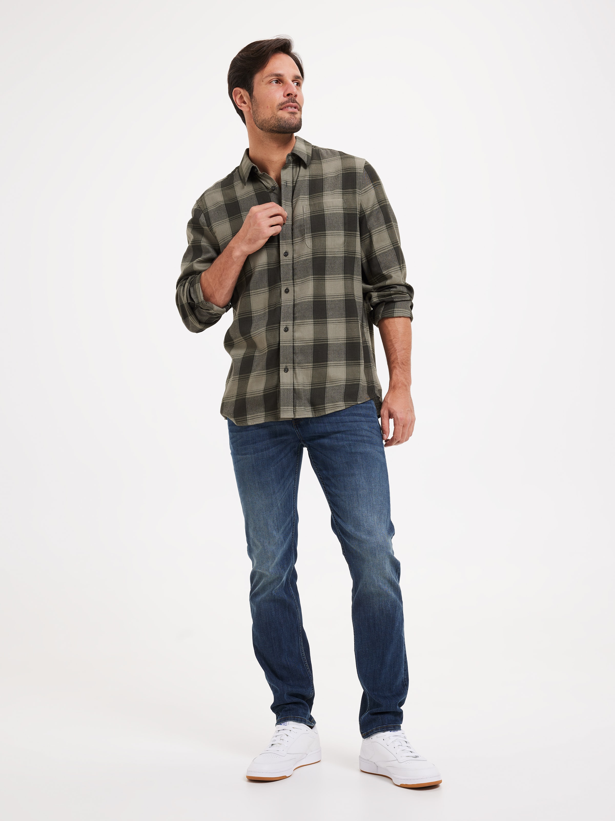 Long Sleeve Flannel Check Shirt