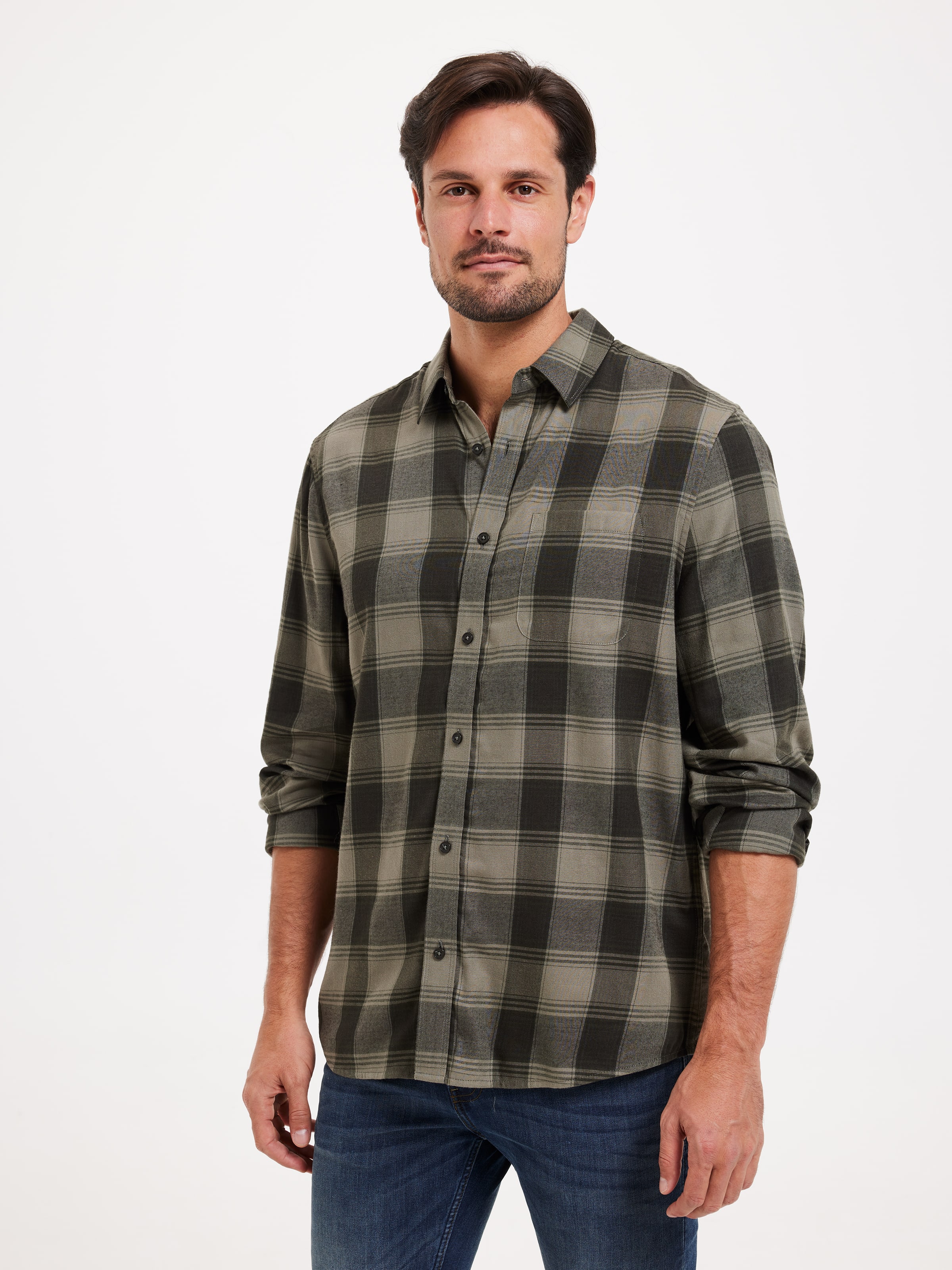 Long Sleeve Flannel Check Shirt