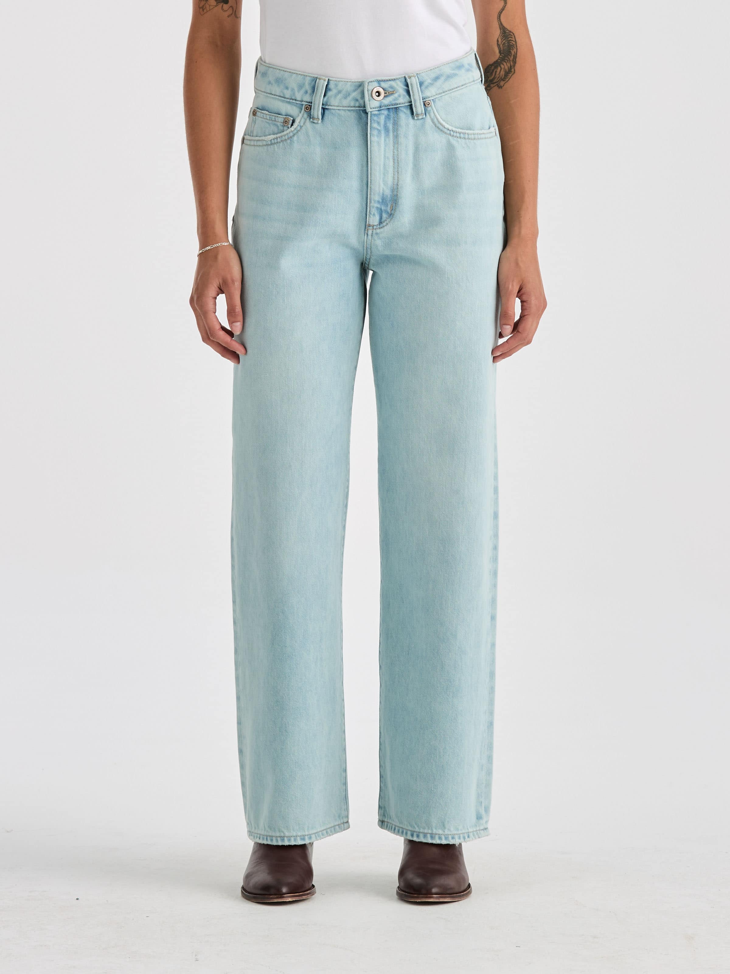 Originals Lwm High Wide Leg In Soft Blue
