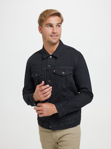 Trucker Jacket In Dark Horse Black                                                                                              