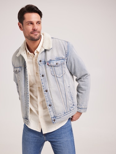 Sherpa Trucker Jacket In Stonebridge                                                                                            