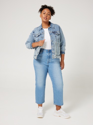 Plus Ribcage Straight Jean In Middle                                                                                            