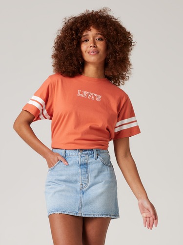 Graphic Jet Tee In Burnt Sienna                                                                                                 