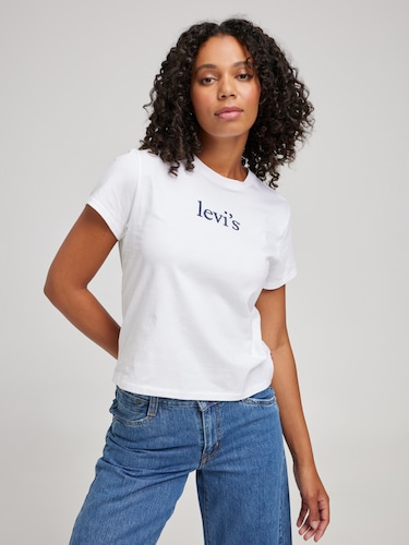 Graphic Classic Tee In Baby Serif White                                                                                         