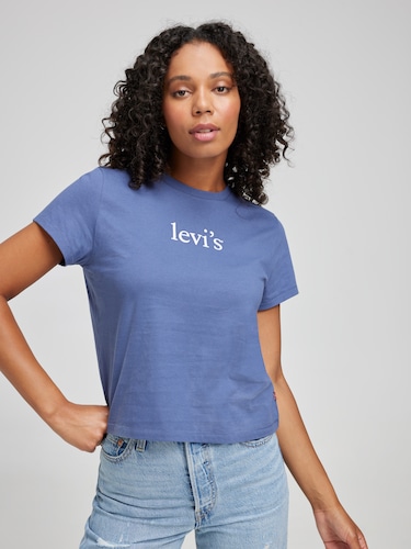 Graphic Classic Tee In Baby Serif Crown Blue                                                                                    