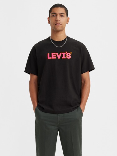 Relaxed Fit Tee In Logo Caviar                                                                                                  