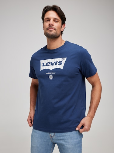 Graphic Tee In Batwing Dress Blues                                                                                              