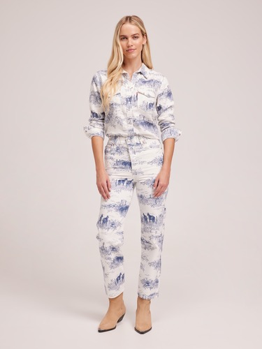 Ribcage Straight Ankle Jean In Western Toille                                                                                   