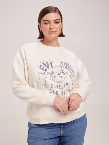 Curve Signature Sweatshirt In Eagle Egret                                                                                       