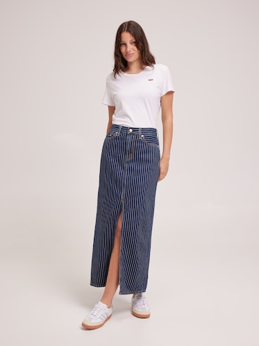 Ankle Column Skirt In Partly Masked                                                                                             