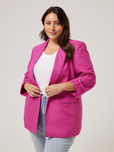 Curve Lia Linen Blazer                                                                                                          