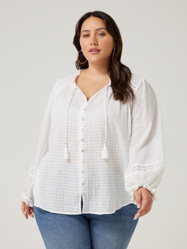 Curve Lola Frill Neck Blouse                                                                                                    