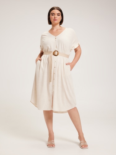 Curve Alice Wrap Front Utility Dress                                                                                            