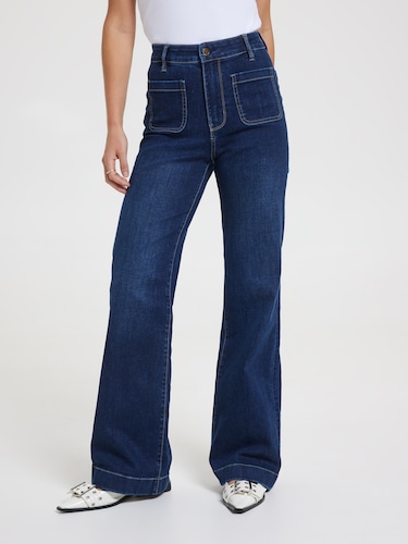 Reformed High Rise Slim Wide Jean                                                                                               
