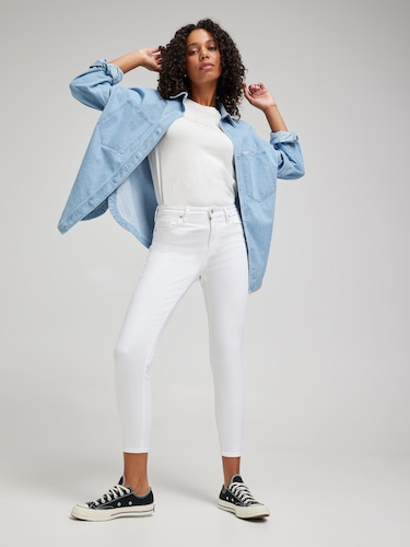 Mid Ankle Skimmer Jean In Bright White                                                                                          
