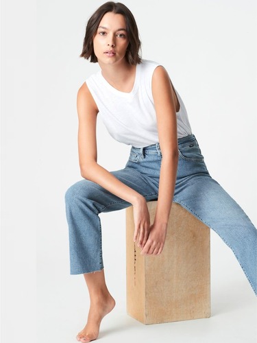 Barcelona High Rise Wide Leg In Light Recycle Blue                                                                              