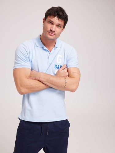 Novelty Logo Polo In Blue                                                                                                       