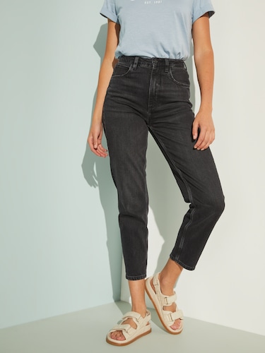 Mom Jean In Authentic Black Wash                                                                                                