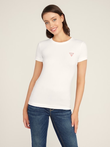 Mini Triangle Tee In White                                                                                                      