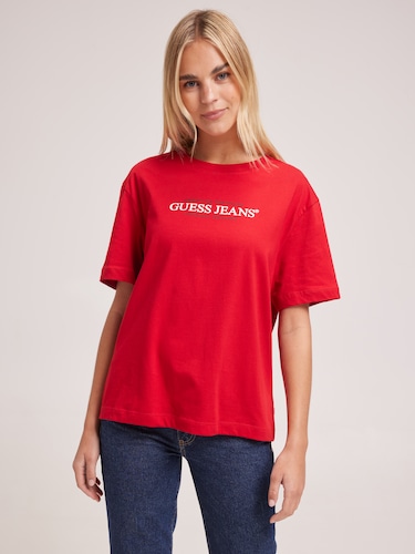 Oversized American Tradition Tee In Red                                                                                         